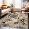 World Rug Gallery Contemporary Abstract Circles Non Shedding Soft Area Rug 5' x 7' Yellow 389YELLOW5x7 - alternate 1